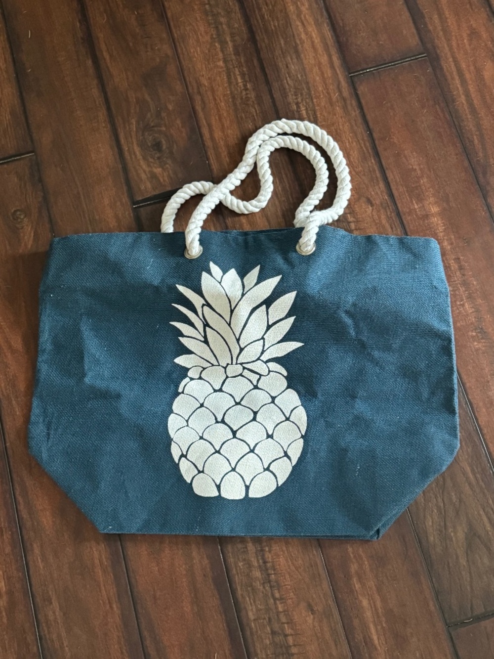 Pineapple Jute Beach Bag Tote
